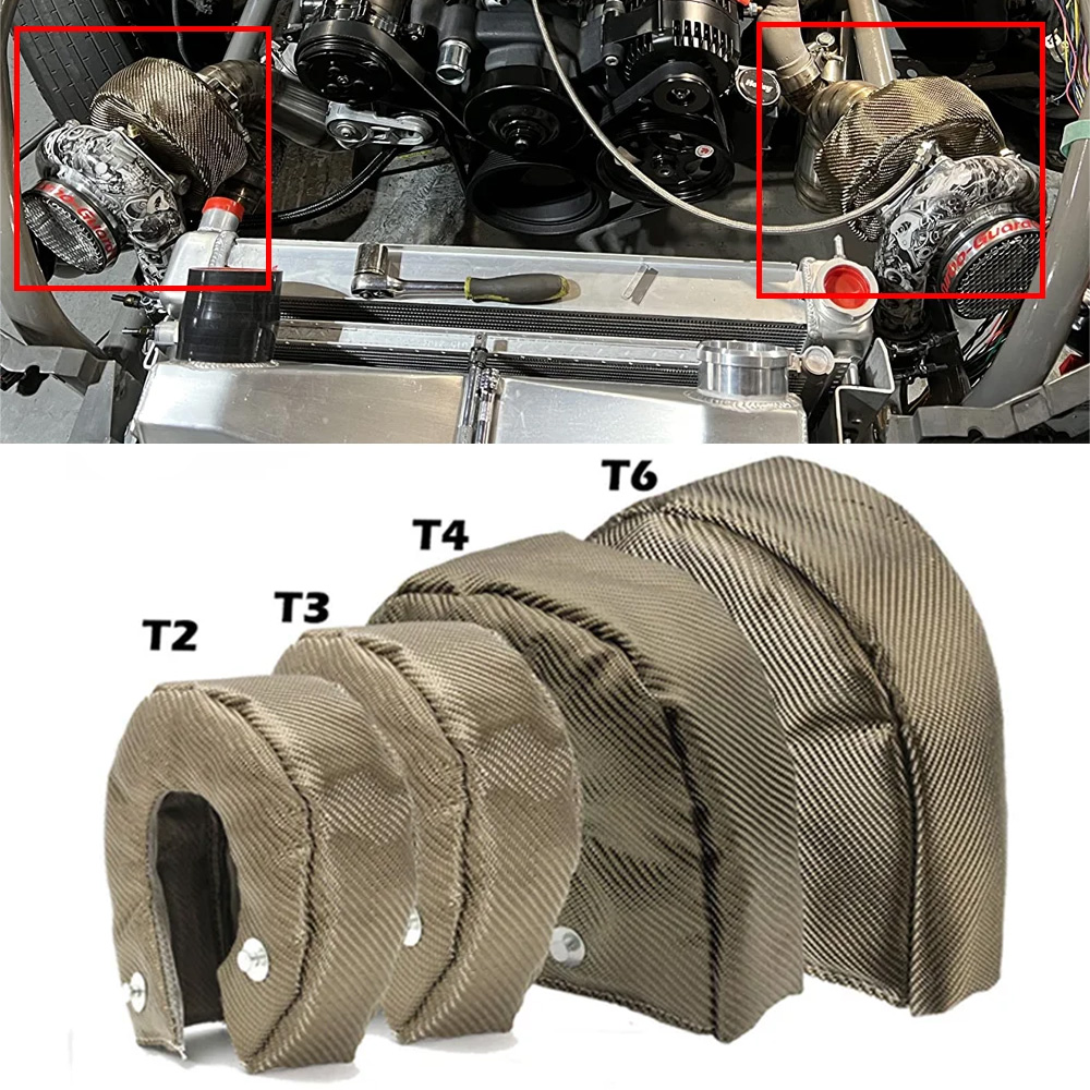 Turbo Heat Shield Blanket Titanium T3 T4 - Термозащитный чехол для турбонагнетателя автомобиля, теплоизоляционная