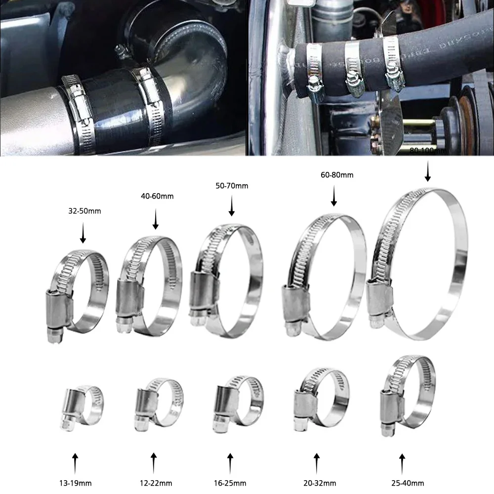 T-Bolt Hose Clamps Stainless Steel Turbo - Универсальный стальной зажим с Т-образным болтом