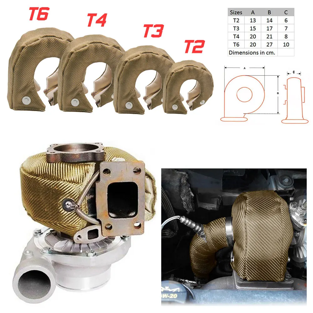 Turbo Heat Shield Blanket Titanium T3 T4 - Титановый термозащитный чехол для турбокомпрессора T25