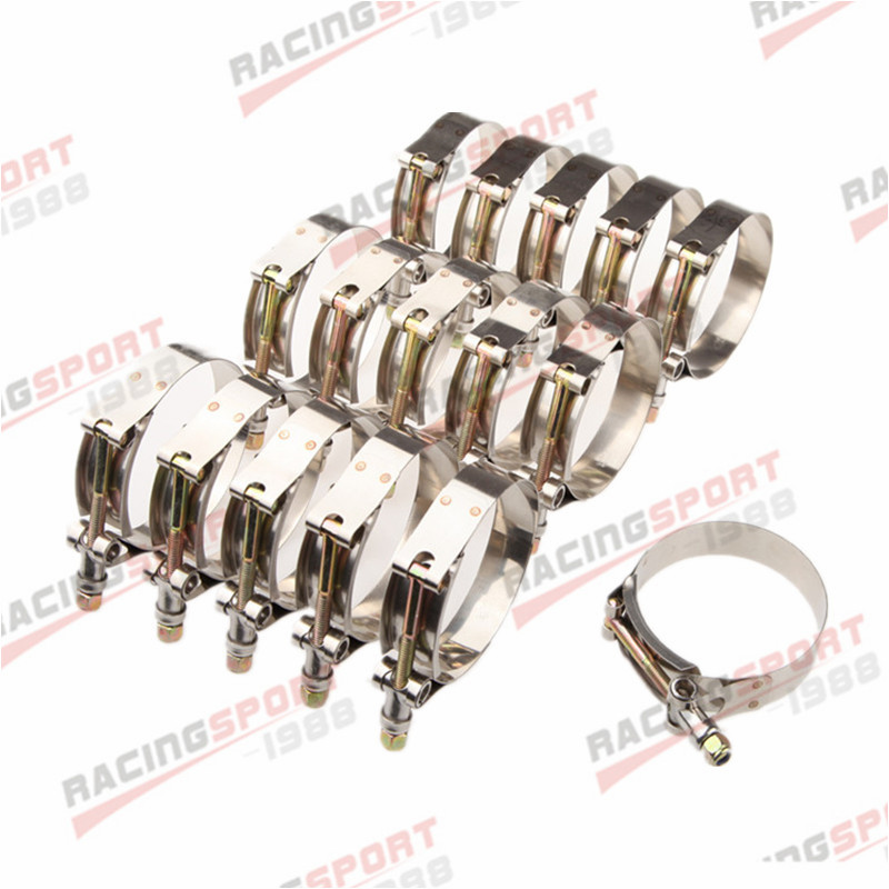 T-Bolt Hose Clamps Stainless Steel Turbo - 16 шт., Т-образные зажимы для турбошланга,