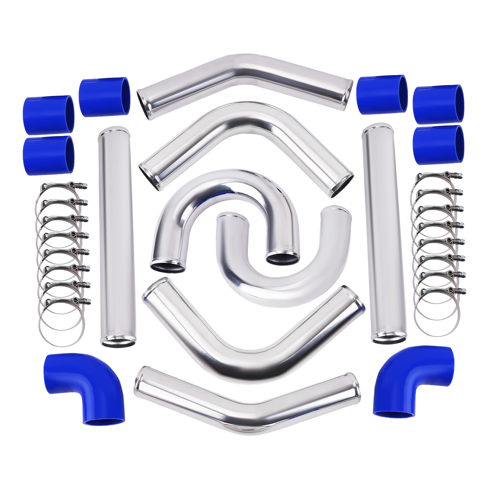 Intercooler Piping Kit Aluminum 2.5 Inch - Универсальный комплект трубок для интеркулера 2,5