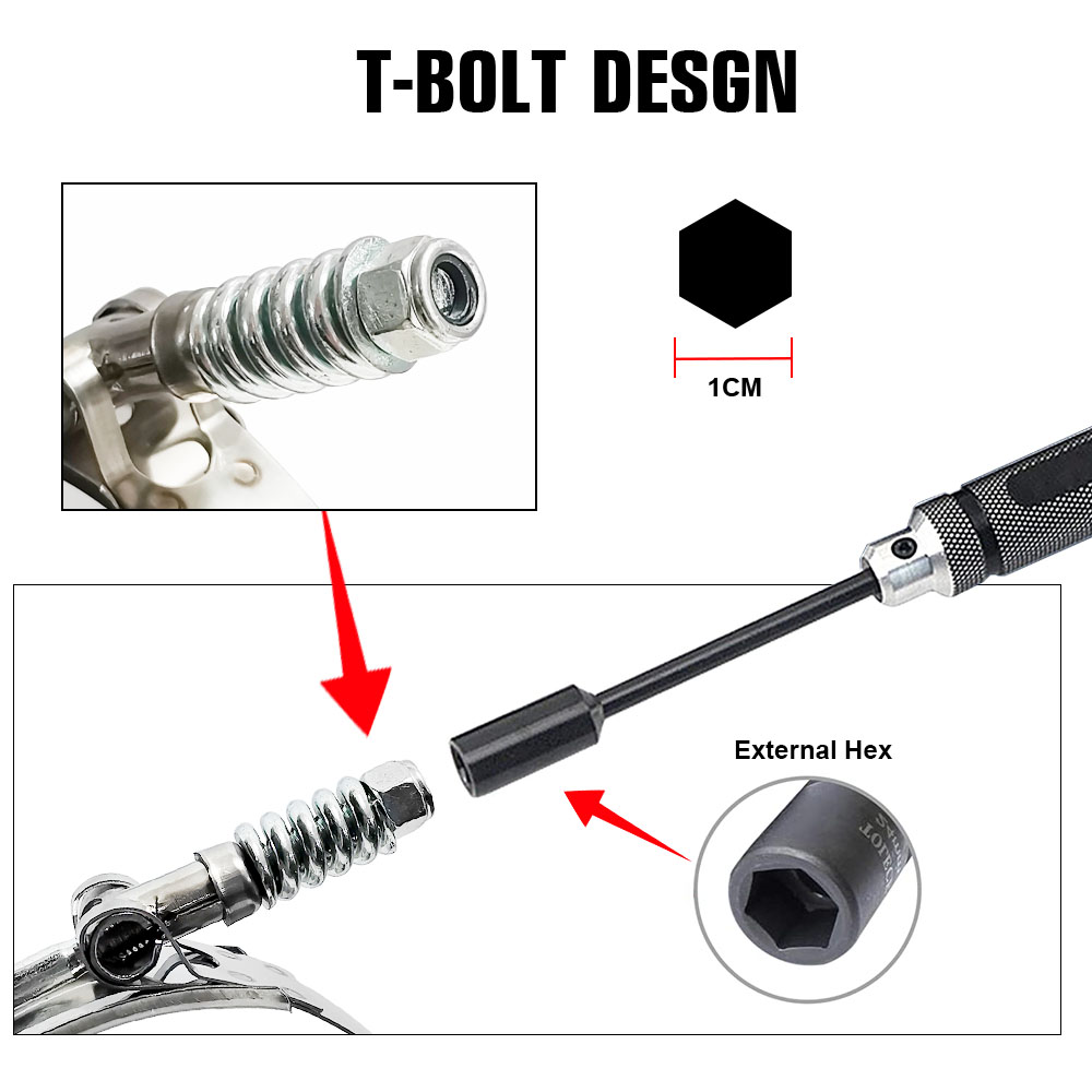 T-Bolt Hose Clamps Stainless Steel Turbo - Универсальный хомут для шланга из нержавеющей