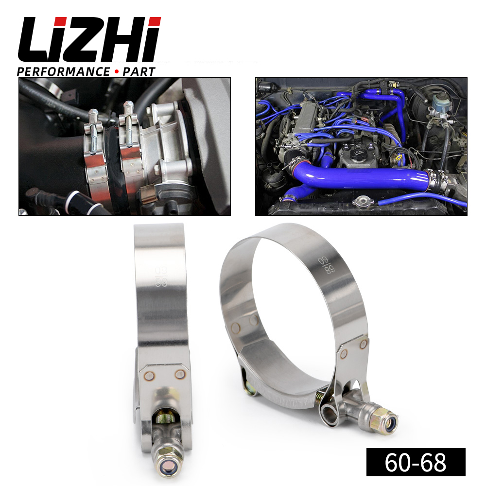 T-Bolt Hose Clamps Stainless Steel Turbo - 2 шт., Т-образные зажимы для шланга