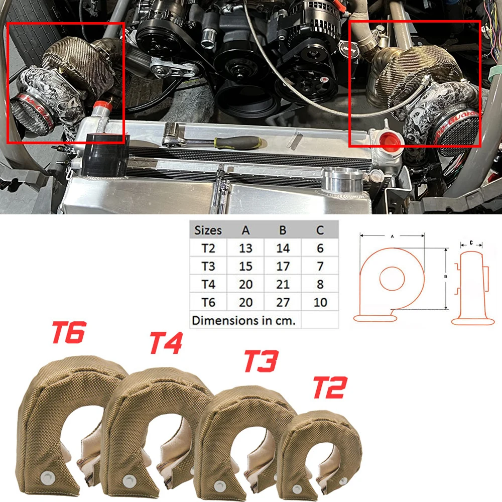 T2 T25 T28 T3 GT28 GT30 GT35 T – обзор и цена Turbo Heat Shield Blanket Titanium T3 T4