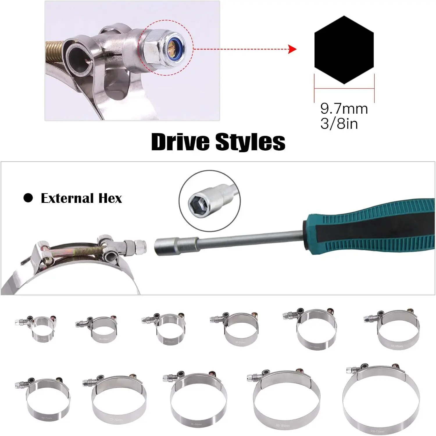 2/4 шт. 2-дюймовые Т-образные  – обзор и цена T-Bolt Hose Clamps Stainless Steel Turbo