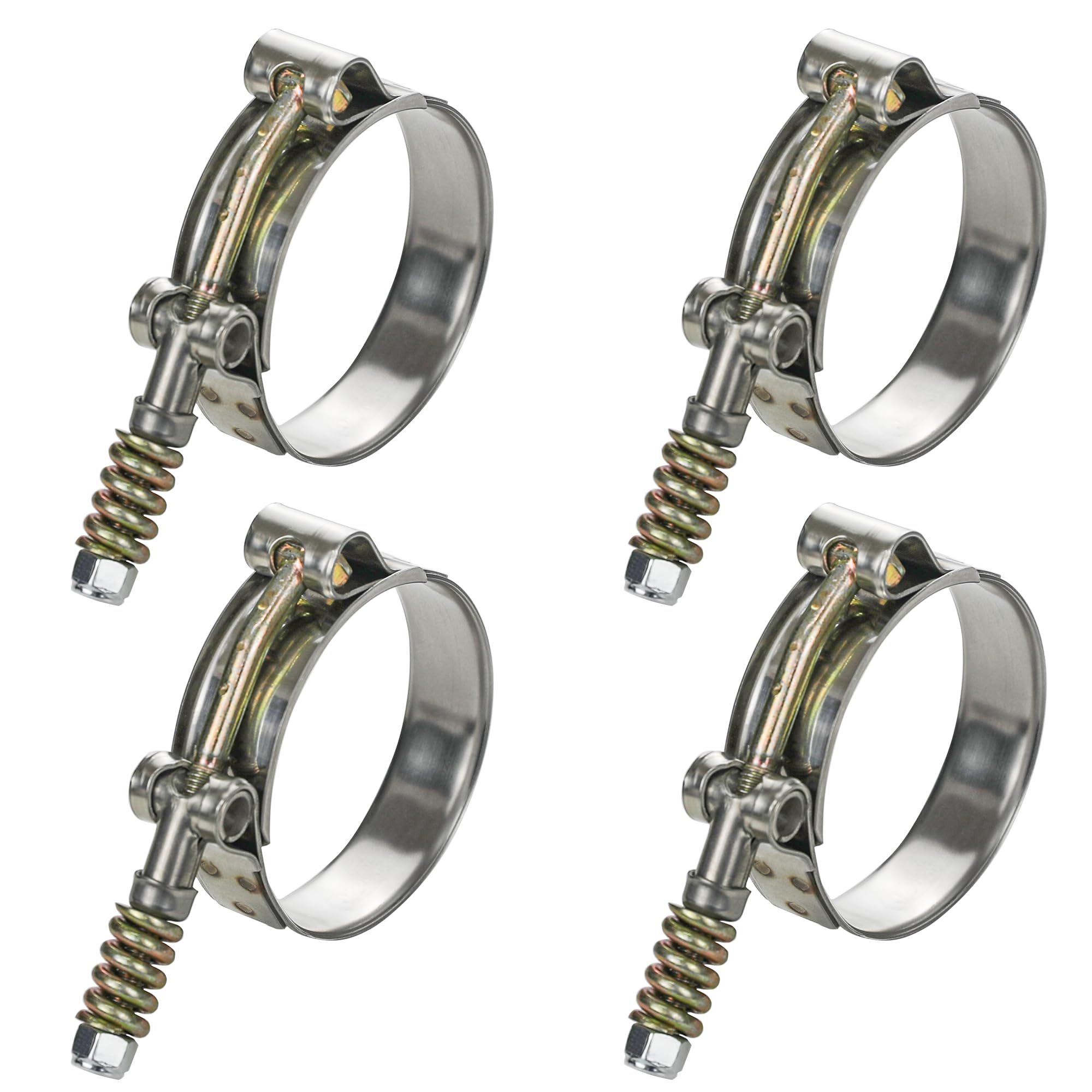 Комплект из 4 регулируемых хом – обзор и цена T-Bolt Hose Clamps Stainless Steel Turbo