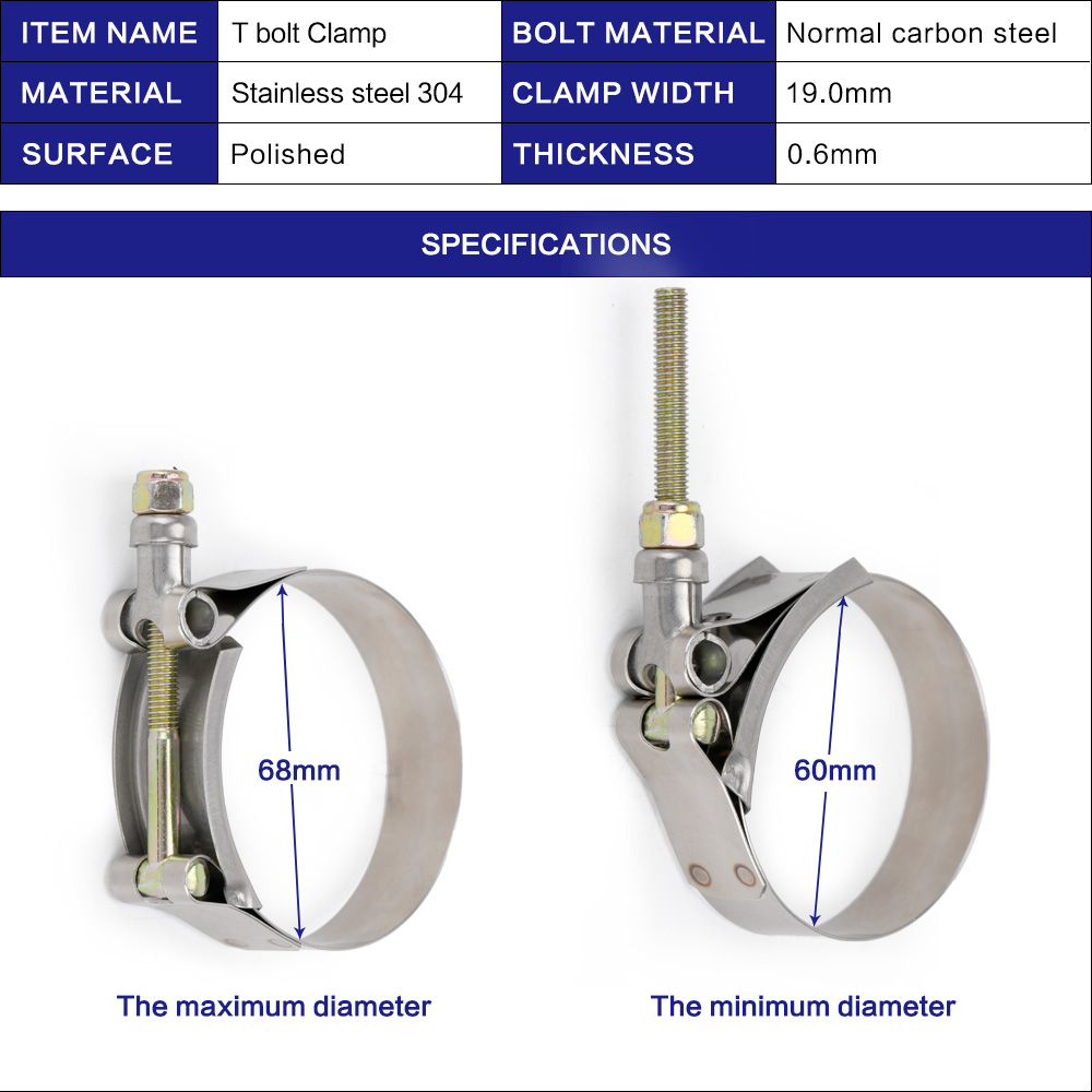 2 шт., Т-образные зажимы для ш – обзор и цена T-Bolt Hose Clamps Stainless Steel Turbo