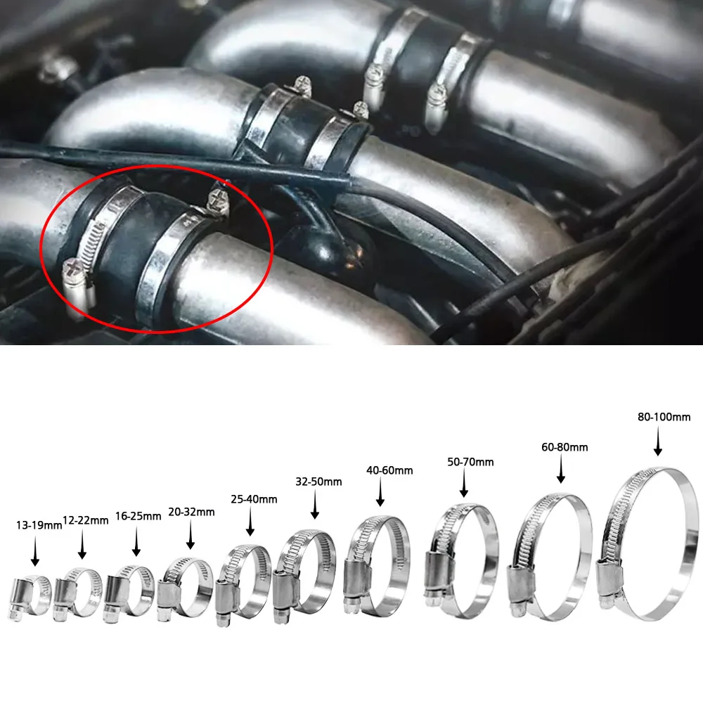 Универсальный комплект хомутов – обзор и цена T-Bolt Hose Clamps Stainless Steel Turbo
