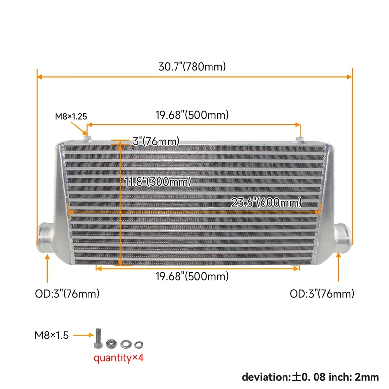 Универсальный интеркулер с пер – обзор и цена Front Mount Intercooler Universal Bar Plate