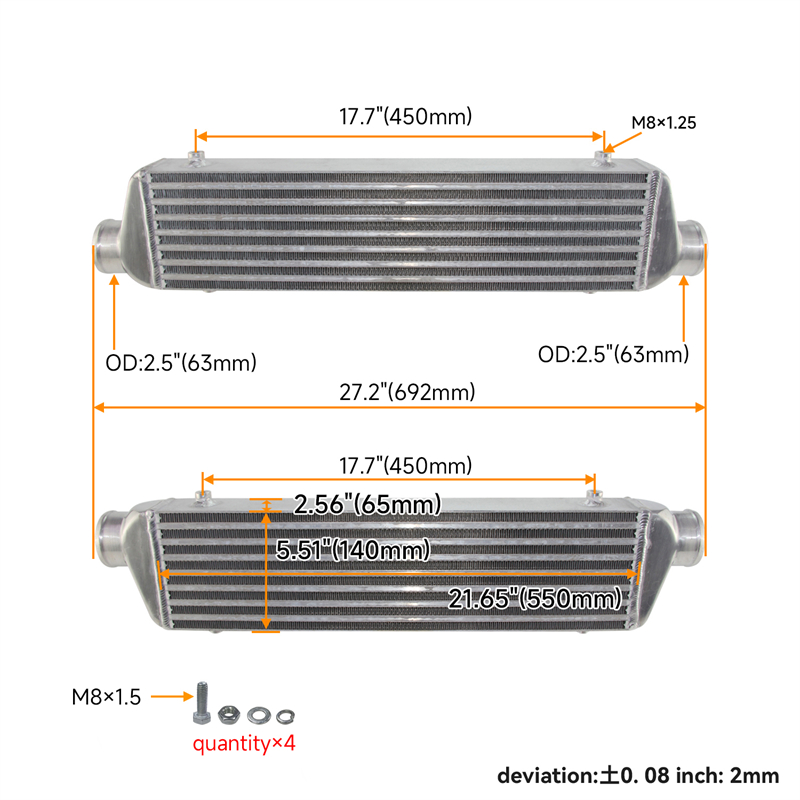 Универсальный турбоинтеркулер  – обзор и цена Front Mount Intercooler Universal Bar Plate